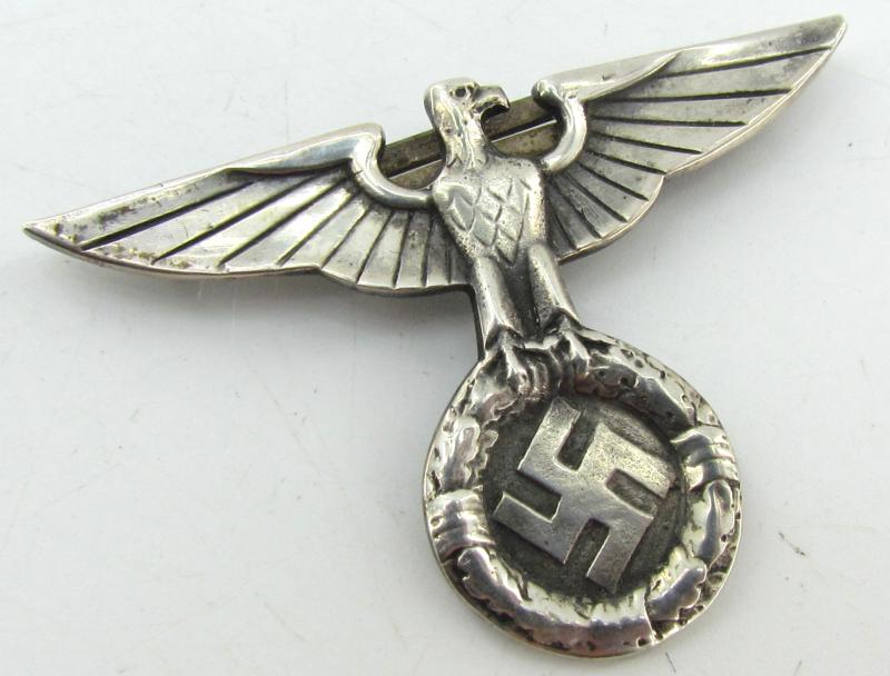 Early political SS/SA Leader's Cap Eagle in Silver (800)