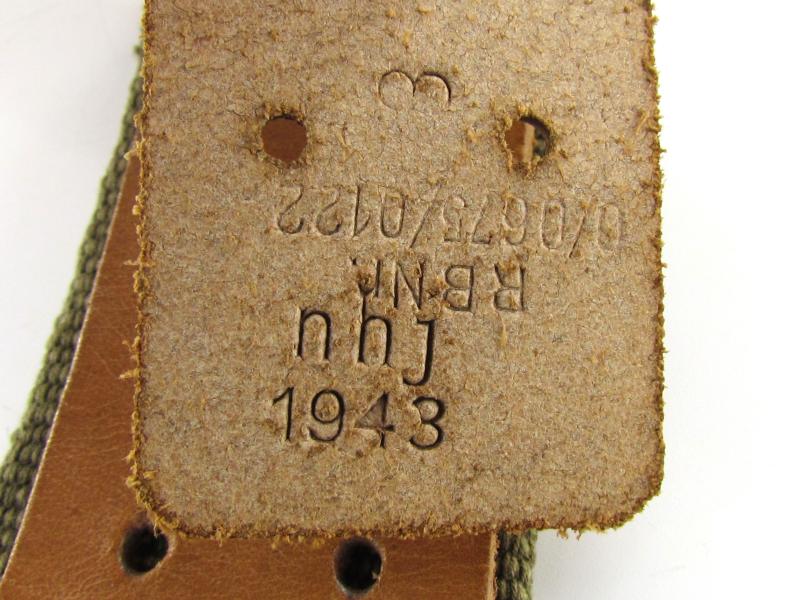 Wehrmacht tropical ‘green’ webbing belt 1943 ( Mint )