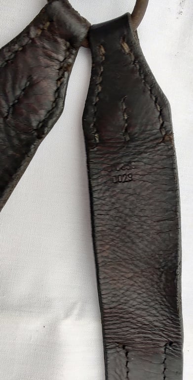 Wehrmacht leather Y-straps ‘Koppeltragegestell’ with RBNr.