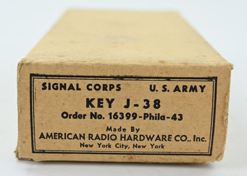 US WW2 Signal Corps Morse Key J-38 in Box