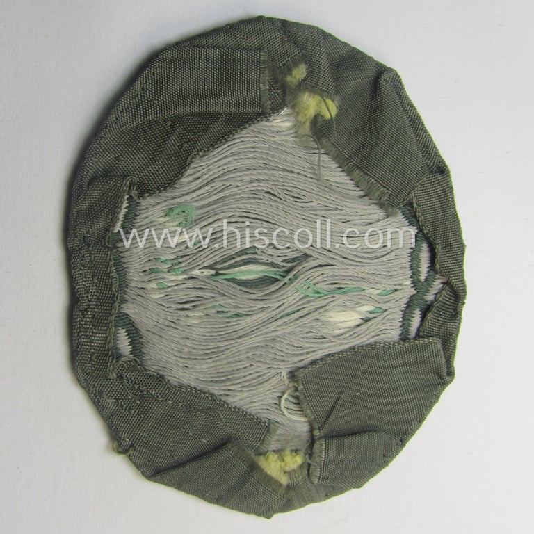 'Variant'- (ie. first-) pattern, WH (Heeres) 'Gebirgsjäger'- (ie. mountain-troopers-) related arm-badge being a desirable example as was executed in the 'BeVo'-weave pattern on a field-grey-coloured background