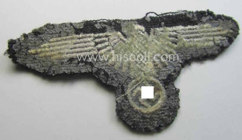 Moderately used 'SS' (ie. 'Waffen-SS'): 'RzM-style' EM- (ie. NCO-) pattern arm-eagle