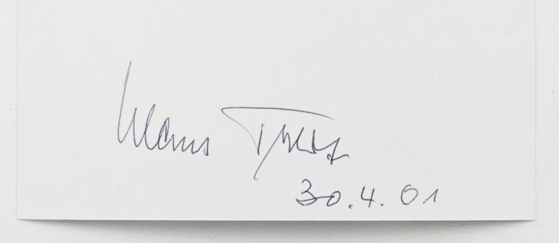 Signature of Kriegsmarine KC-Recipient 'Klaus Feldt'