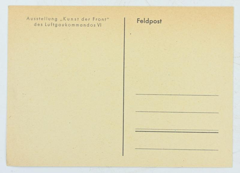 German LW postcard 'Ausstellung Kunst der Front'