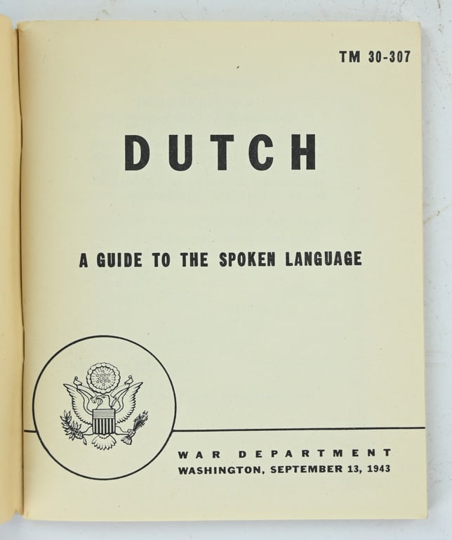 US WW2 Dutch Language Guide