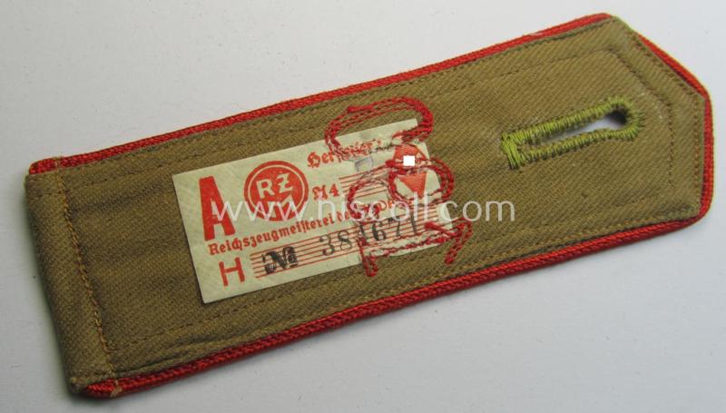 Early-pattern, 'HJ'- (ie. 'Hitlerjugend'-) shoulderstrap for usage by a: 'Hitlerjunge' who was attached to the: 'Oberbann I - Bann 190' (Bann 190 = Bann Stade situated in the 'Gebiet Nord Nordsee')