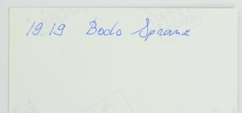 Signature of Wehrmacht Heer KC Recipient 'Bobo Spranz'
