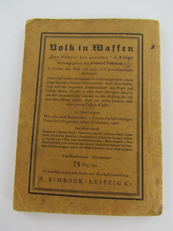 Songbook: Neue Kriegslieder - The Führer has Called