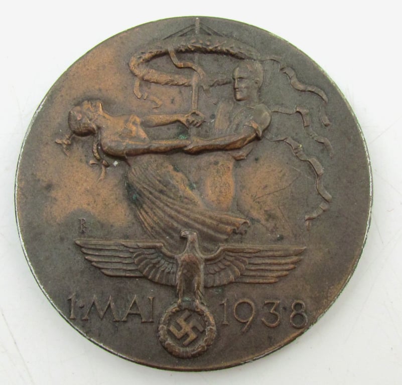Large Bronze Table Medal – “Tag der Arbeit” 1 May 1938 – Deschler München