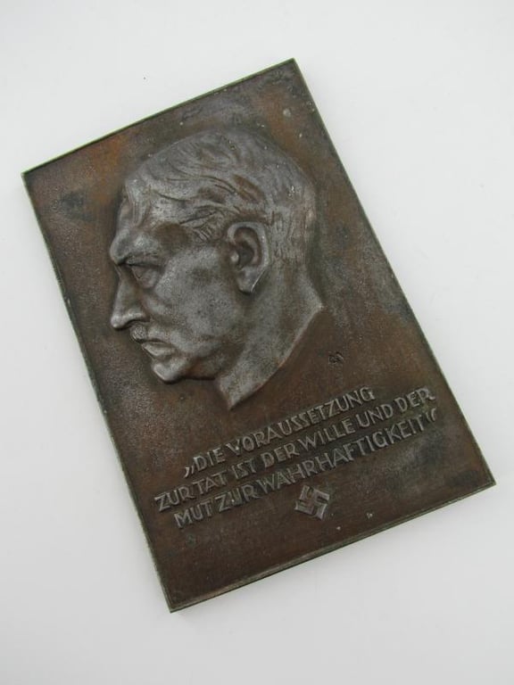 Adolf Hitler Award Plaque for NSDAP Officials