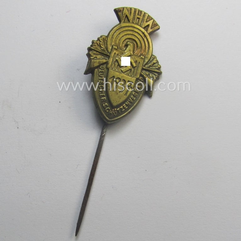WHW- (ie. 'Winterhilfswerke'- ie. 'Opferschiessen'-) related commemorative lapel-pin entitled: 'WHW - 1937'