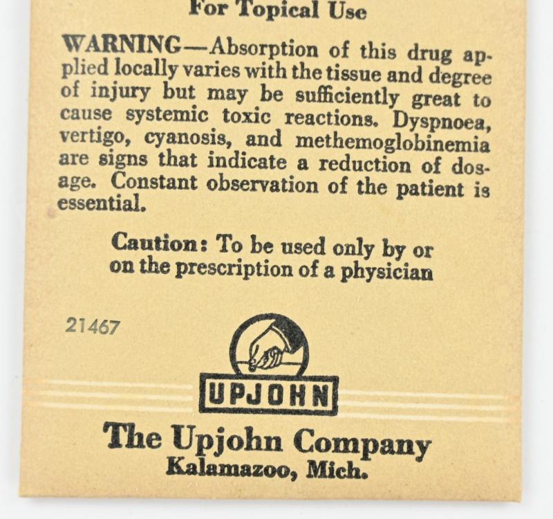 US WW2 Upjohn Sulfanilamide Package