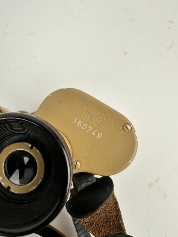 German WW2 Tan 6x30 Binoculars "cag"