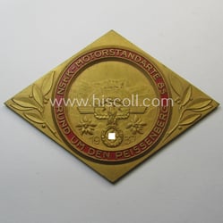 Commemorative N.S.K.K.-related plaque (ie. 'Erinnerungs- o. nichttragbare Plakette')...