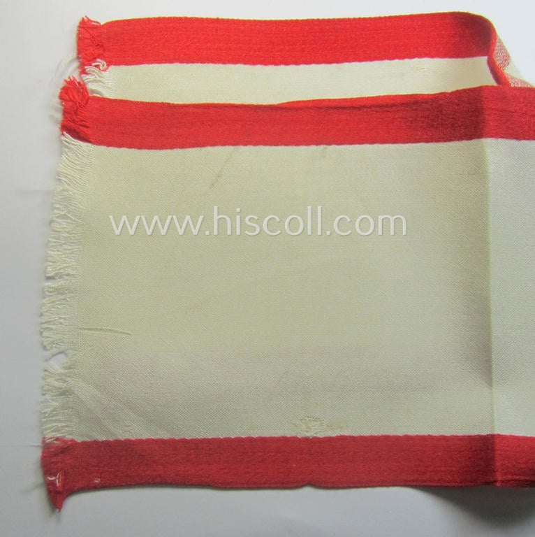 Superb, N.S.K.K.- (ie. 'National Socialistischer Kraftfahr Korps') armband (ie. 'Führer-Armbinde für Feldscher') as executed in 'BeVo'-weave pattern (being a minimally used and/or worn example)