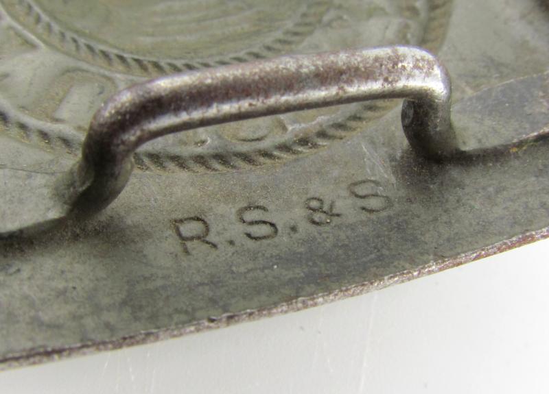 Wehrmacht ( Heer ) Tabbed steel Heer belt buckle RS&S 1940