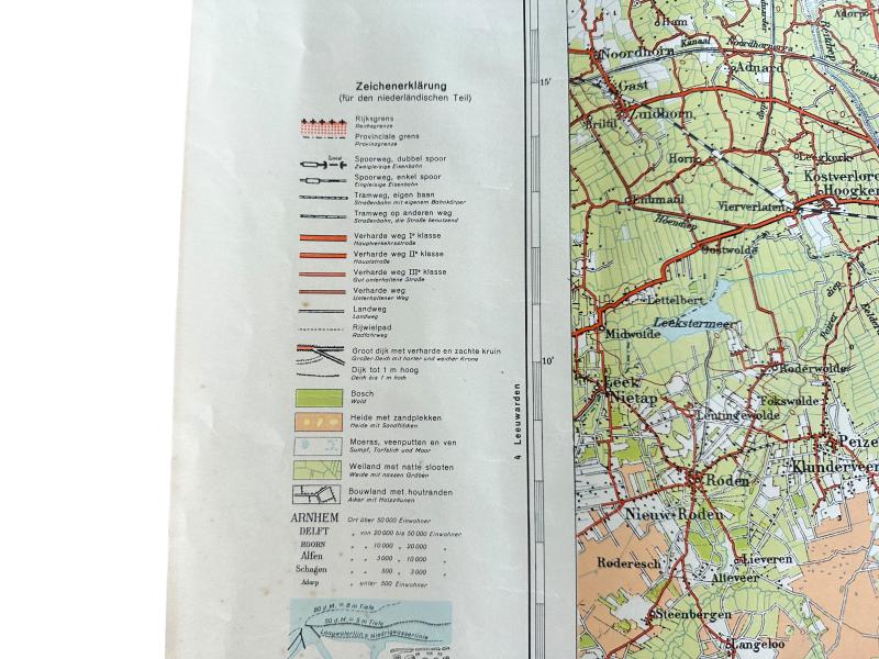 German issue map 1:100 000 Groningen (The Netherlands)