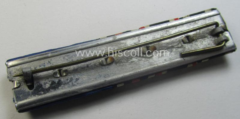 5-pieced, WWI- (ie. WWII-) period ribbon-bar (ie. 'Feld- o. Bandspange') resp. depicting a WWI-period: 'EK II.Kl.', a: 'KvK II.Kl. mit Schwn.', a: 'FKK 1914-18' and two WH: 'Dienst-Auszeichnungen der 3. u. 4. Stufe'