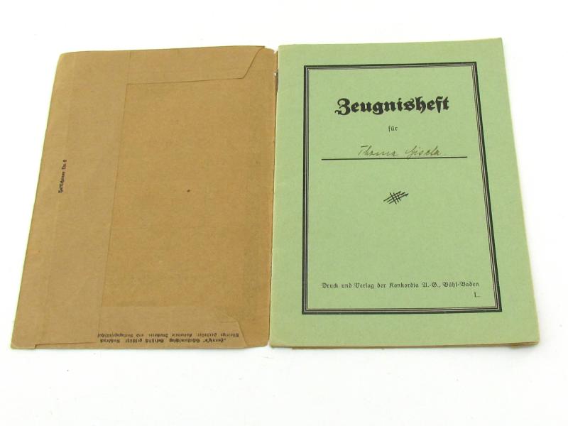 German WWII Era certificate booklet ( Zeugnisheft )