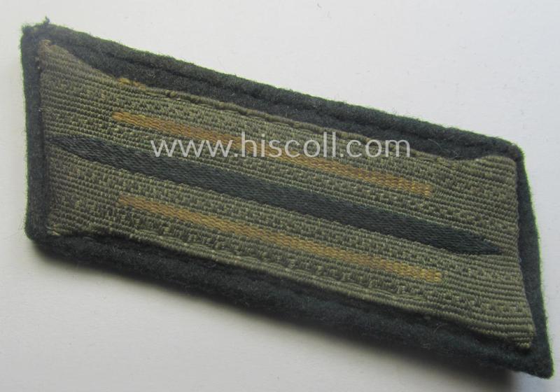 Pair of pre- (ie. early-war-) period WH (Heeres) 'M36' (ie. 'M40'-) type collar-patches (ie. 'Einheitskragenspiegel') as piped in the white-coloured branchcolour as intended for usage by a: 'Soldat der Infanterie-Trpn.'