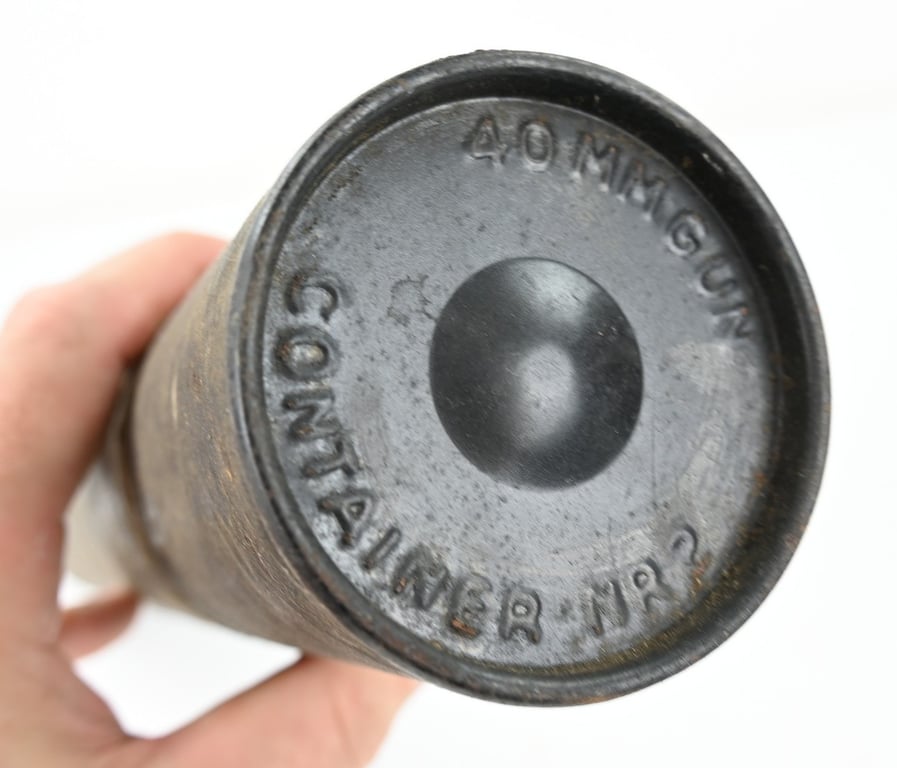 US WW2 40mm Bofors Shell with Cartridge Container