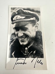 German post-war photo with orginal signature "Gunter Rall"