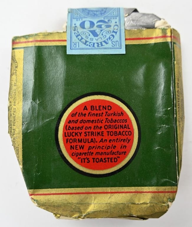 US WW2 Package of Lucky Strike Cigarets