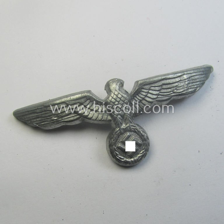 'Virtually mint- ie. unissued', WH (Heeres) EM/NCO-pattern visor- (ie. 'Schirmmützen'-) cap-eagle (being a typical unmarked example as executed in zinc- ie. 'Feinzink'-based metal)
