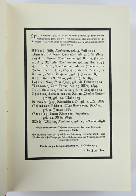 German Book Adolf Hitler 'Mein Kamp' Austrian Special Edition