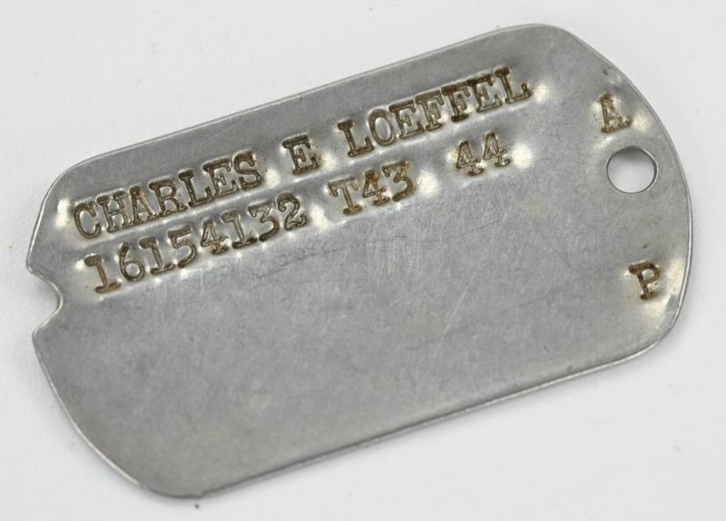 USAAF WW2 Dog-Tag 'Charles E Loeffel'