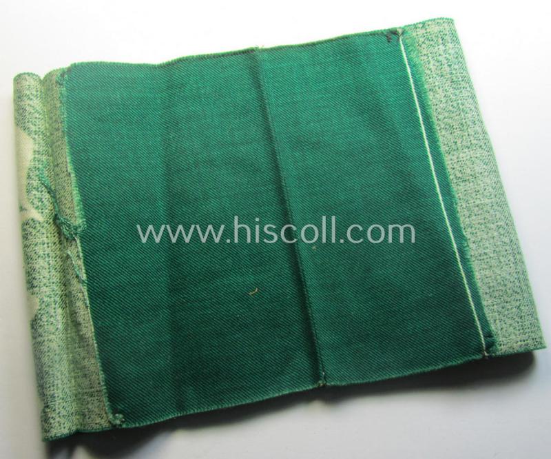 Minimally used - and most certainly rarely seen! - 'N.S.D.A.P.'- (ie. 'Luftschutz'-) related armband (ie. 'Armbinde') being of the 'entirely printed'-type showing a swastika and text: 'Luftschutz NSDAP'