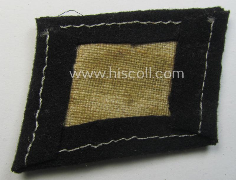 Waffen-SS - so-called: 'RzM-styled' - EM- (ie. NCO-) type collar-tab as was intended for usage by soldiers ie. NCOs of the: '33. Waffen-Grenadier-Division der SS' (ie. also referred to as: "Charlemagne" o. "französische Nr. 1")