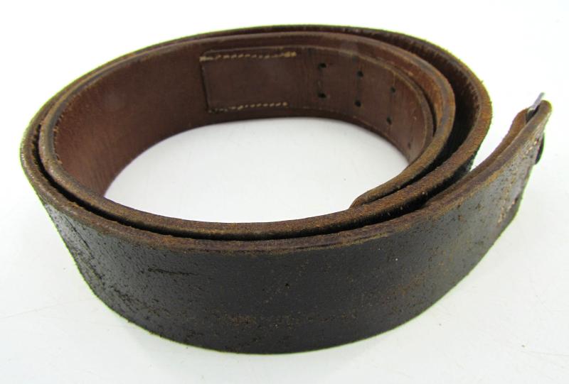 WH/SS Leather Equipment belt marked jnb 1942