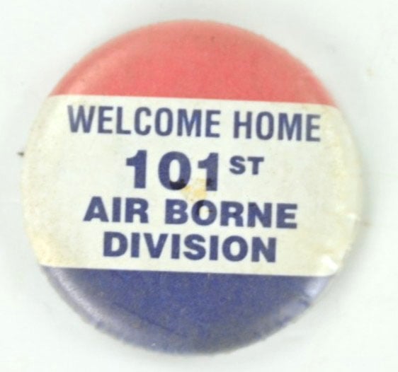 US WW2 101st Airborne Division Welcome Home Button
