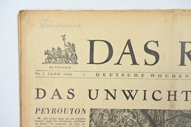 German Newspaper “Das Reich” 14 February 1943