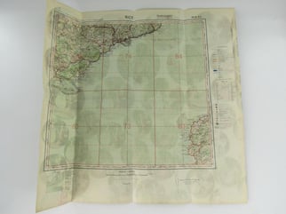 Luftwaffe Navigation Map Nice France 1935  ( SCHWERTER...