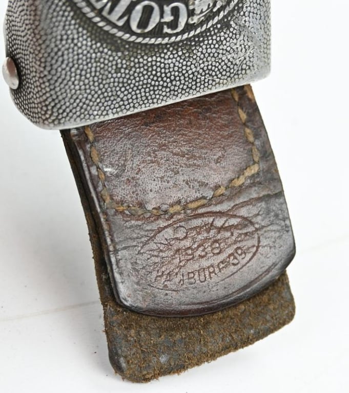 German WH Alu Beltbuckle with Tab 1938