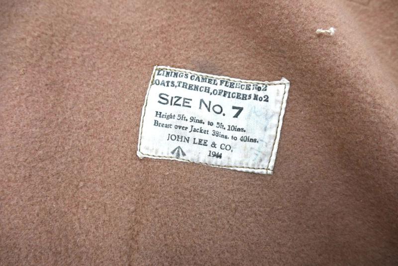British WW2 Officer Coat Lining
