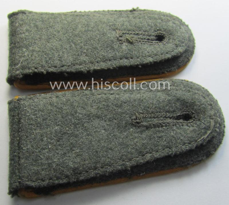 Superb - and fully matching! - pair of WH (Heeres) early- ie. midwar-period- (ie. 'M41'- ie. 'M43'-pattern) enlisted-mens'-type shoulderstraps as was intended for usage by a: 'Soldat einer Kavallerie- o. Reiter-Regiments'