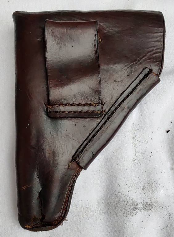 Original German WWII Walther PP/PPK pistol brown leather breakaway holster