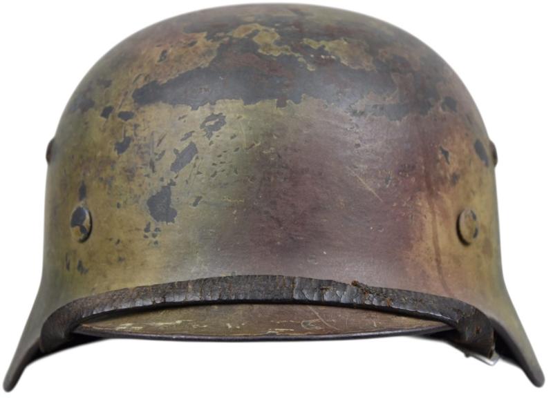 M35 Luftwaffe double decal ‘Normandy’ camouflage helmet SE64