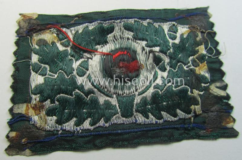 WH (Heeres) officers'-type cocarde (in so-called: 'flat-wire'- ie. 'BeVo'-weave pattern) as intended for usage on the: 'Knautschmützen o. Alter-Art-Schirmmützen' ie. visor-caps