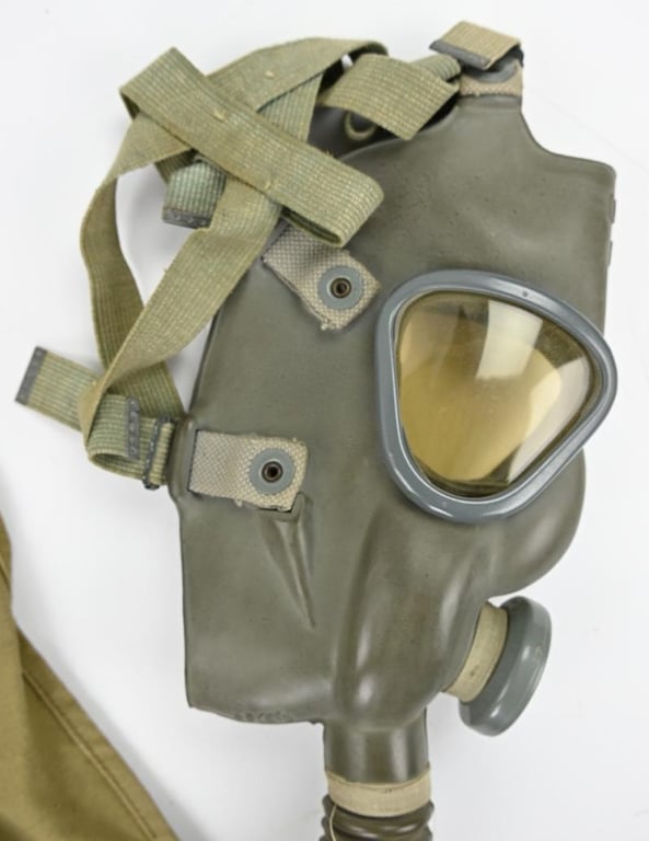 US WW2 MIVA 1 Army Service Gasmask in Carrying Pouch