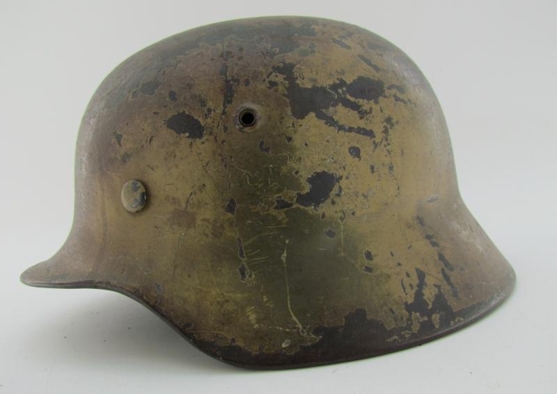 M35 Luftwaffe double decal ‘Normandy’ camouflage helmet SE64