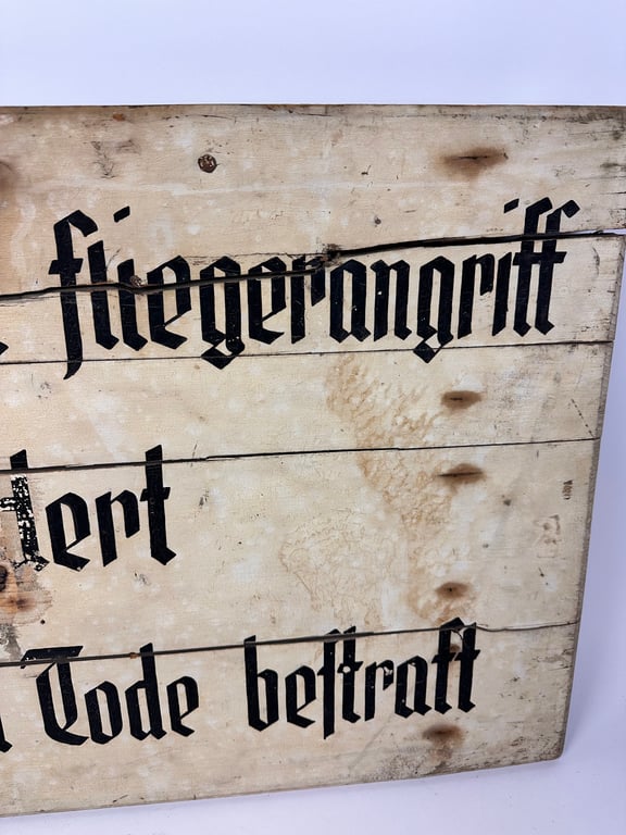 Rare German ww2 wooden sign