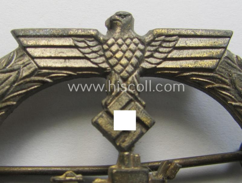 WH (Kriegsmarine), 'Feinzink'-based: 'U-Bootkriegsabzeichen' (or: U-boat war-badge) being a neatly marker (ie. 'F.O. '-) marked example as was produced by the Austrian-based: 'Friedrich Orth'-company