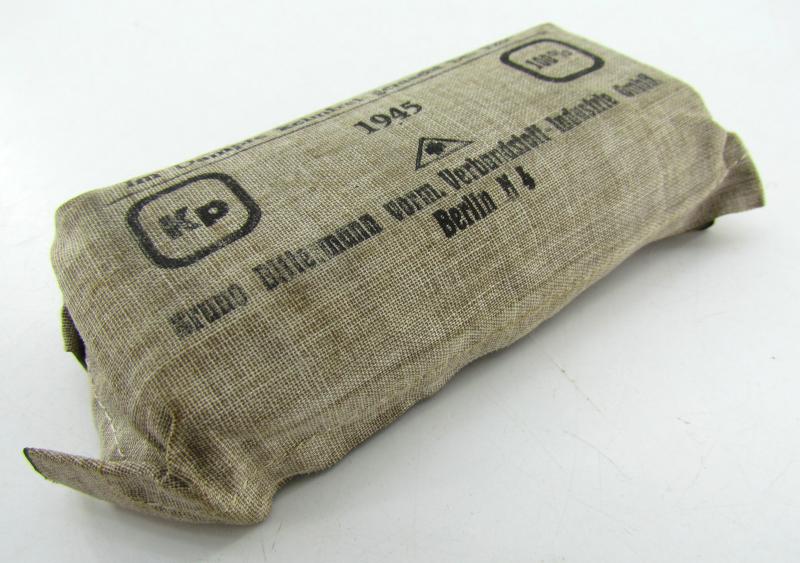 Original German WWII First Aid Bandage – Verbandpäckchen 1945 (Berlin)