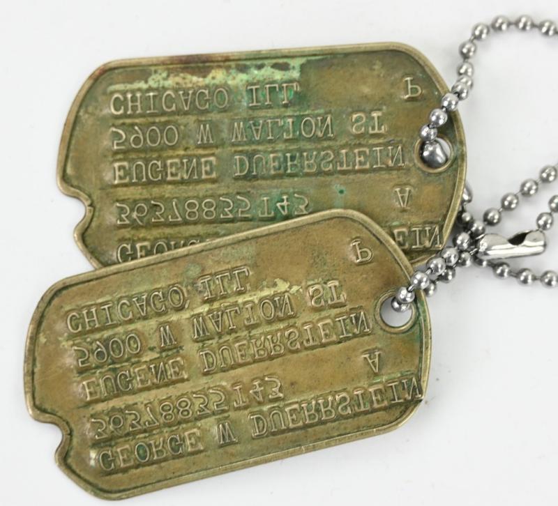 US WW2 Dog-tag set of ''George W. Duerrstein''