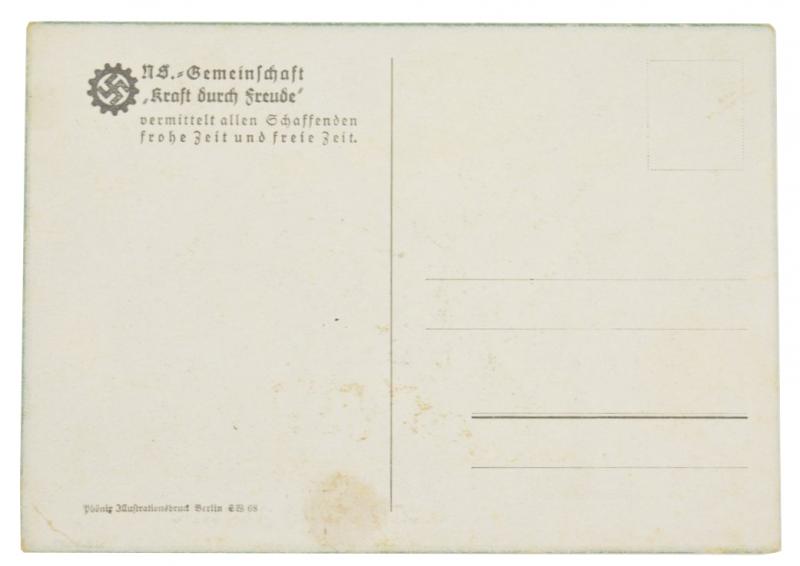 German DAF KdF Postcard