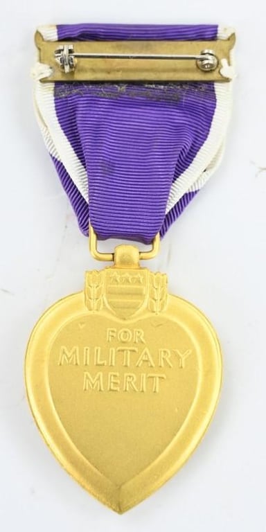 US WW2 Purple Heart Medal in Case 1945